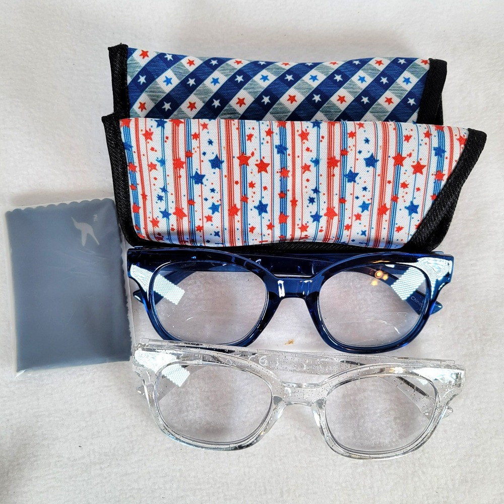 Hummingbird Womens Betsy Set of 2 Glasses Auto Tint Blue Light Sun Readers +3.0